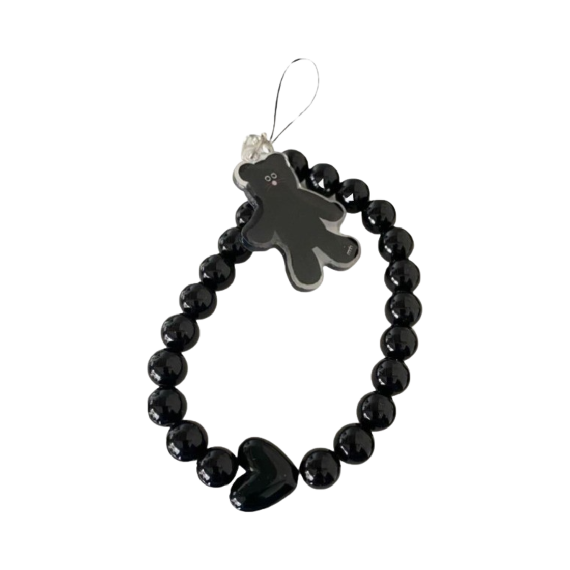 모남희 블핑이 비즈 스트랩 블랙(Monamhee Beulpingi Beads Strap Black)
