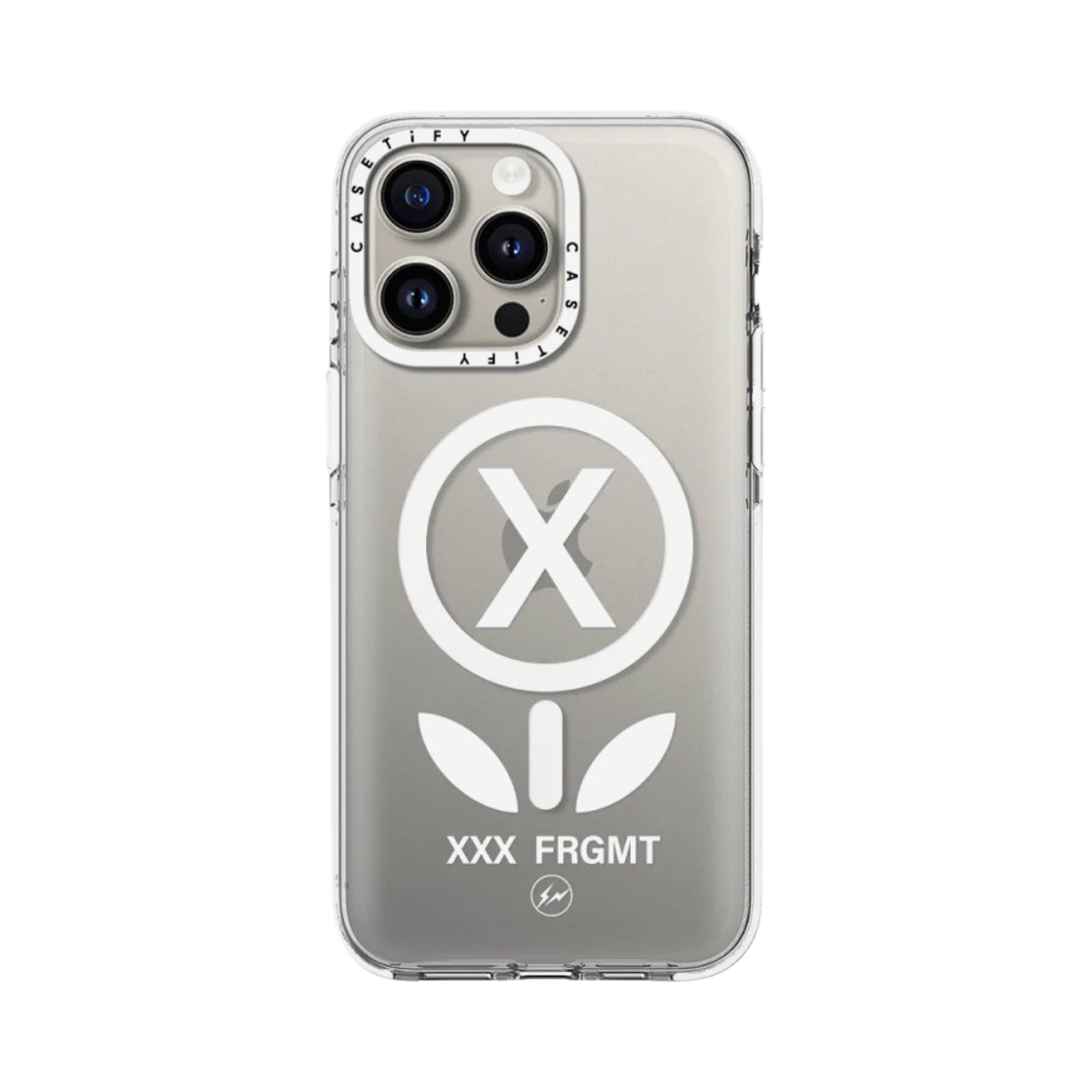 케이스티파이 x 프라그먼트 x 갓 셀렉션 XXX 플라워 화이트 아이폰 맥세이프 케이스 클리어 화이트 카메라 링