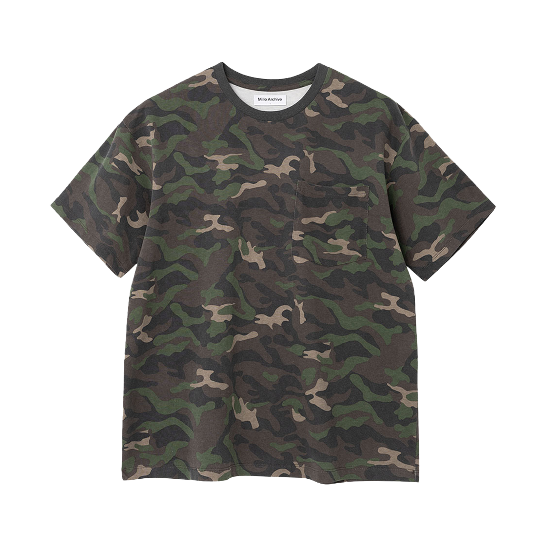 밀로 아카이브 카모플라주 포켓 티셔츠 카모 그린