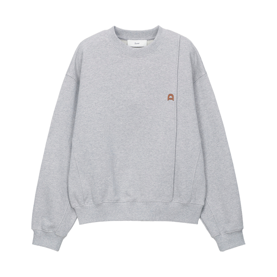 던스트 던스트 로고 크리스 스웨트셔츠 멜란지 그레이(Dunst Dunst Logo Crease Sweatshirt Melange Grey)