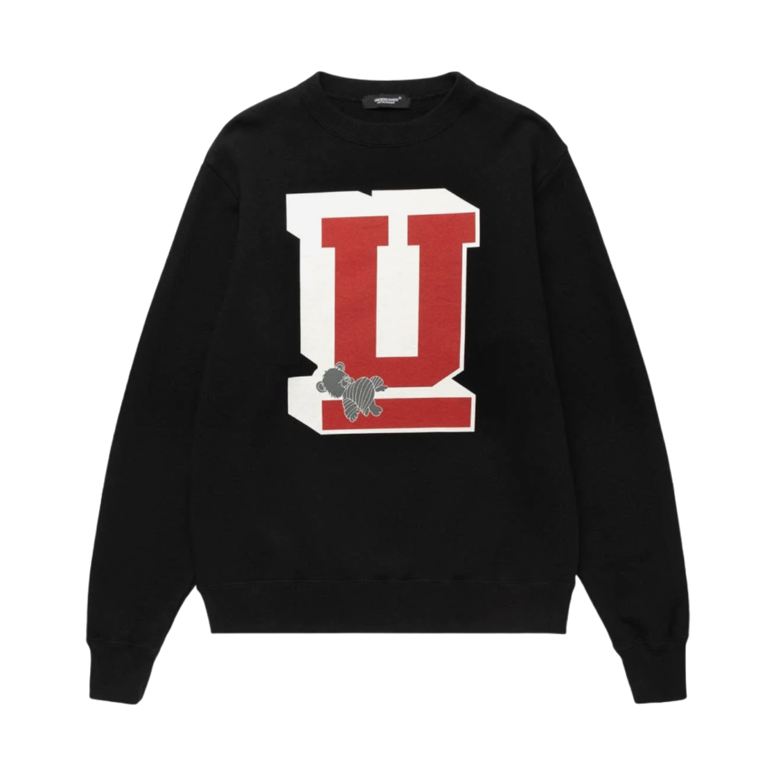 언더커버 U 슬리핑 베어 풀오버 스웨트셔츠 블랙(Undercover U Sleeping Bear Pullover Sweatshirt Black)