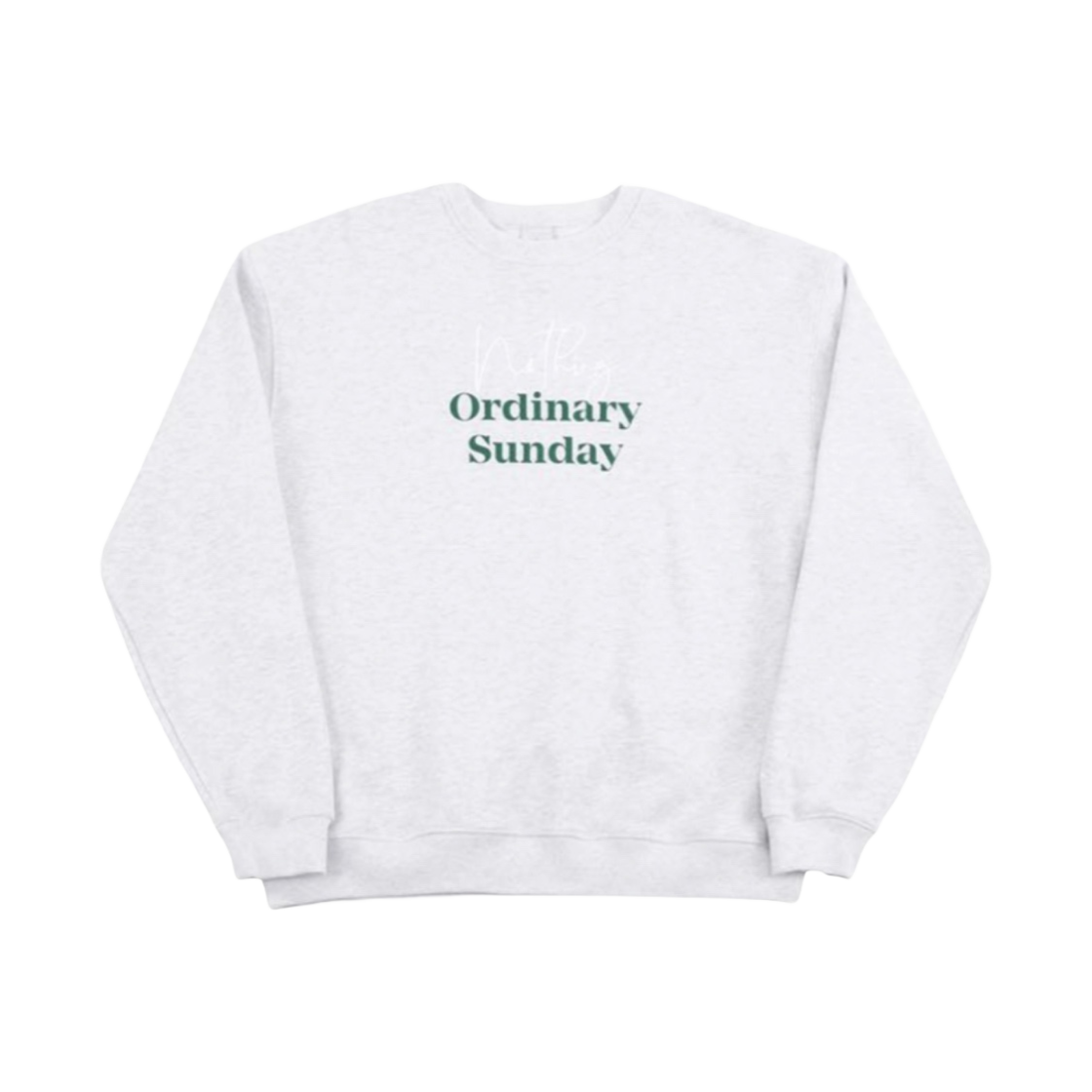 NOS7 투톤 로고 스웨트셔츠 그레이(NOS7 Two Tone Logo Sweatshirt Grey)