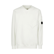 C.P. Company Diagonal Raised Fleece Sweatshirt Gauze White - 22FW