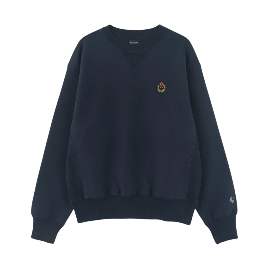 헤리티지 플로스 크레스트 225 리버스 크루넥 네이비(Heritage Floss Crest 225 Reverse Crewneck Navy)