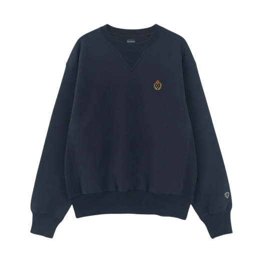 HFA242CN01-T030 Heritage Floss Crest 225 Reverse Crewneck Navy