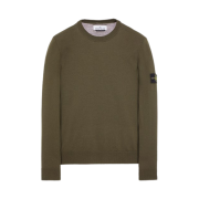 Stone Island 510C4 Wool Crewneck Knit Olive Green - 23FW