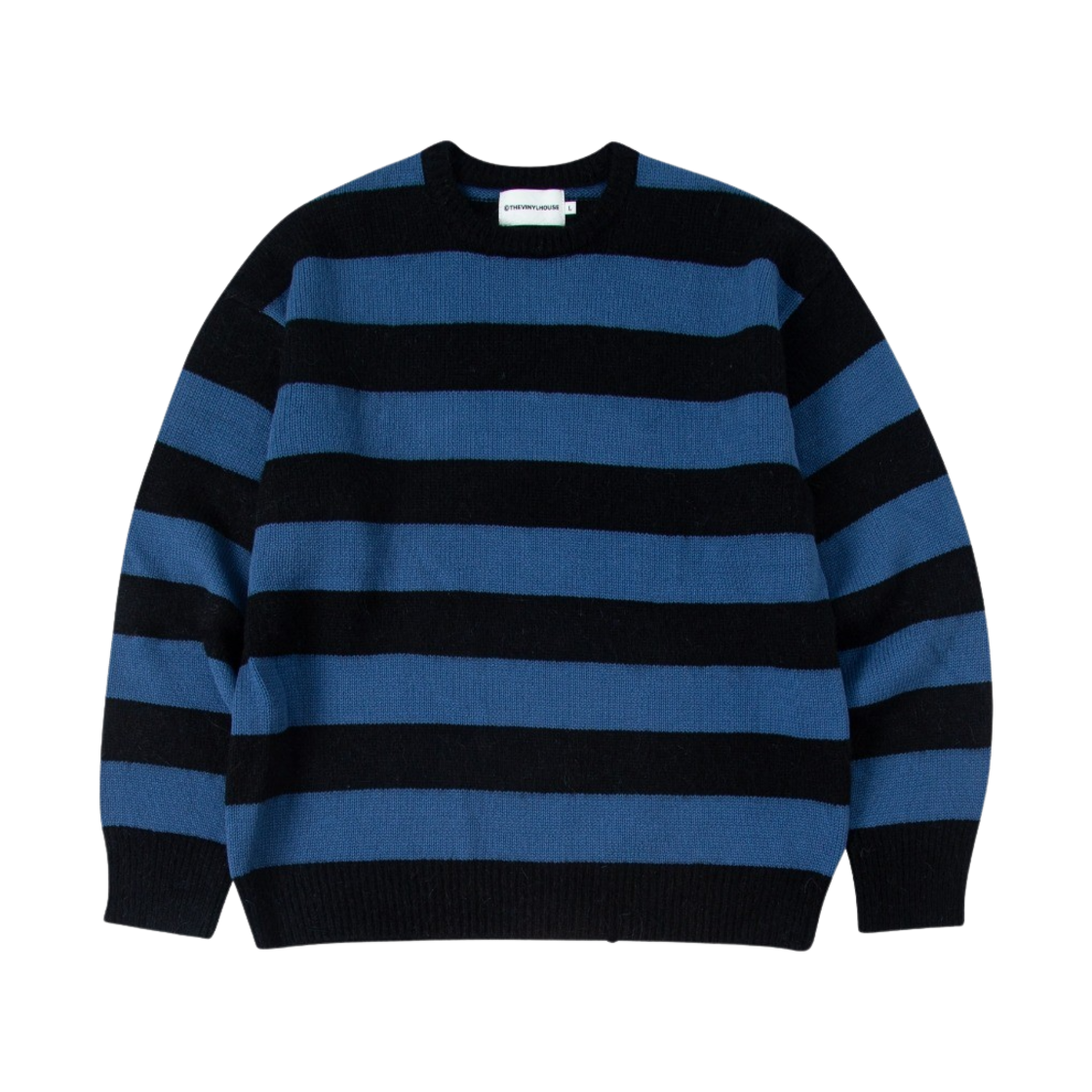더바이닐하우스 모헤어 볼드 스트라이프 스웨터 블루
