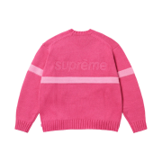Supreme Tonal Applique Sweater Dark Pink - 25SS