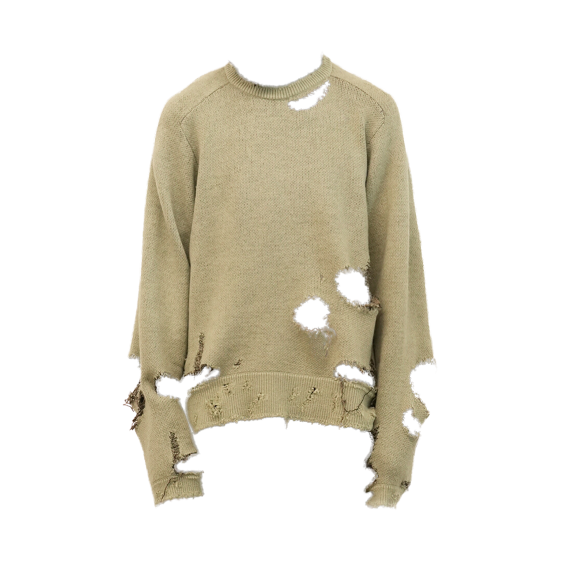 ANC-KN09 Ancellm Damage Knit Green