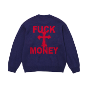 Supreme Fuck Money Sweater Navy - 24FW