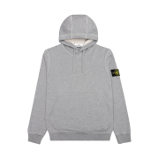 Stone Island 64151 Cotton Fleece Hooded Sweatshirt Melange Grey - 21SS