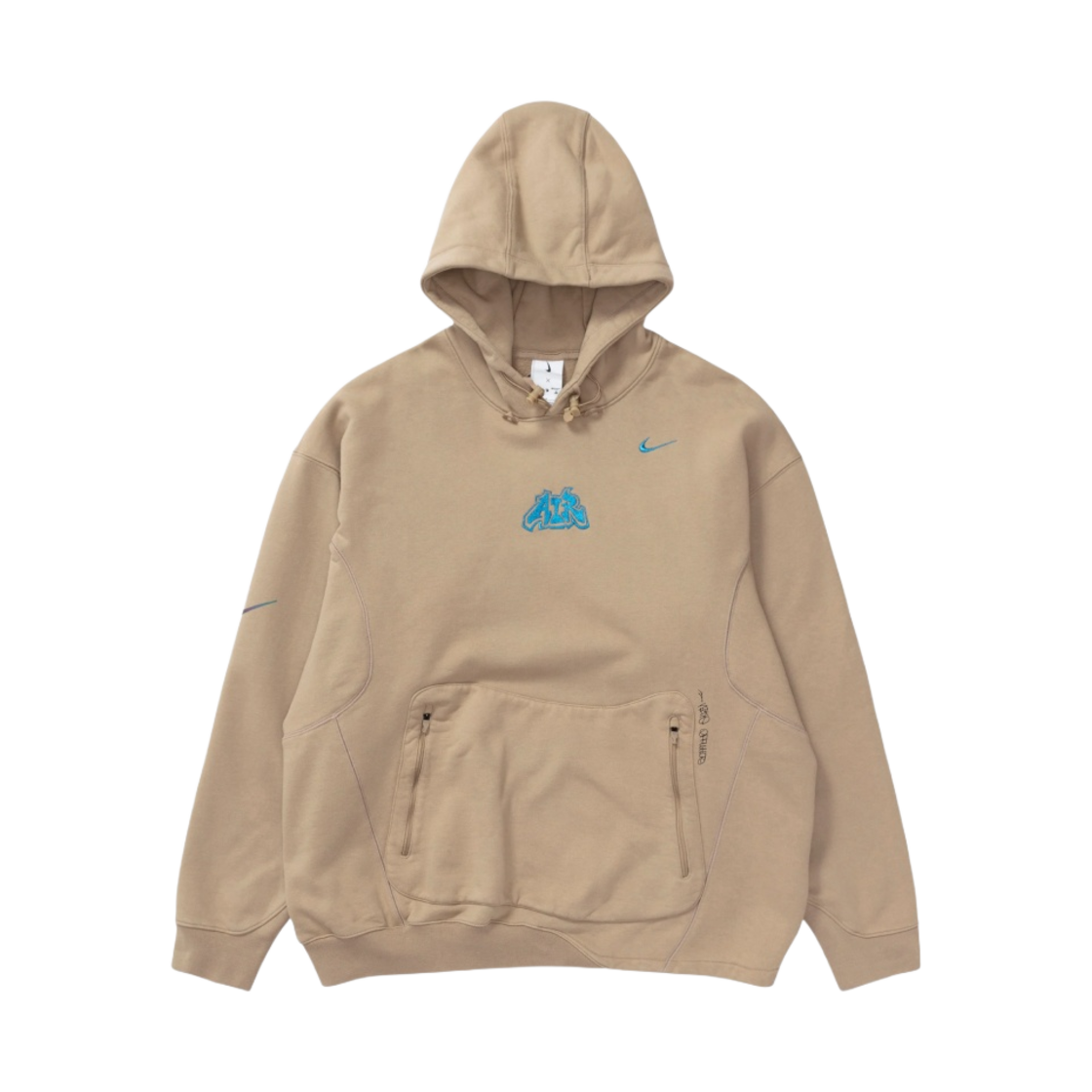 나이키 x 오프화이트 NRG 플리스 후드 카키 - 아시아(Nike x Off-White NRG Fleece Hoodie Khaki - Asia)