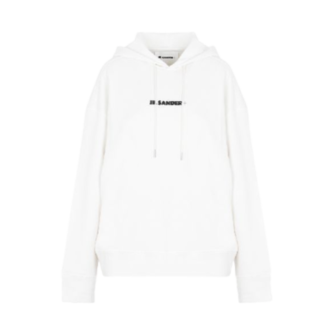 J40GU0002-J45050-102 (W) Jil Sander Drawstring Logo Hoodie White