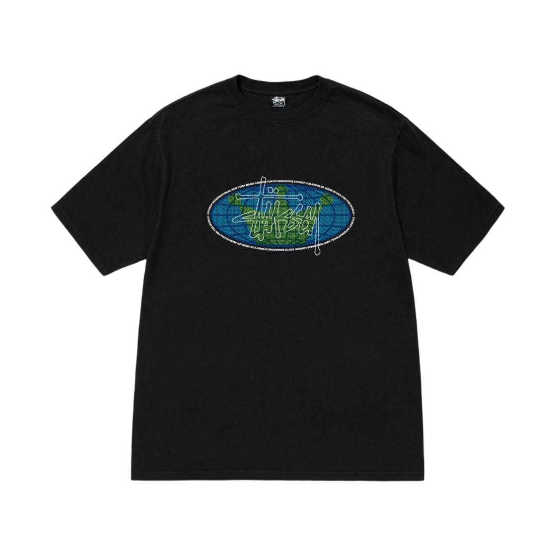 스투시 킹 오브 더 월드 티셔츠 피그먼트 다이드 블랙(Stussy King of the World T-Shirt Pigment Dyed Black) - 1