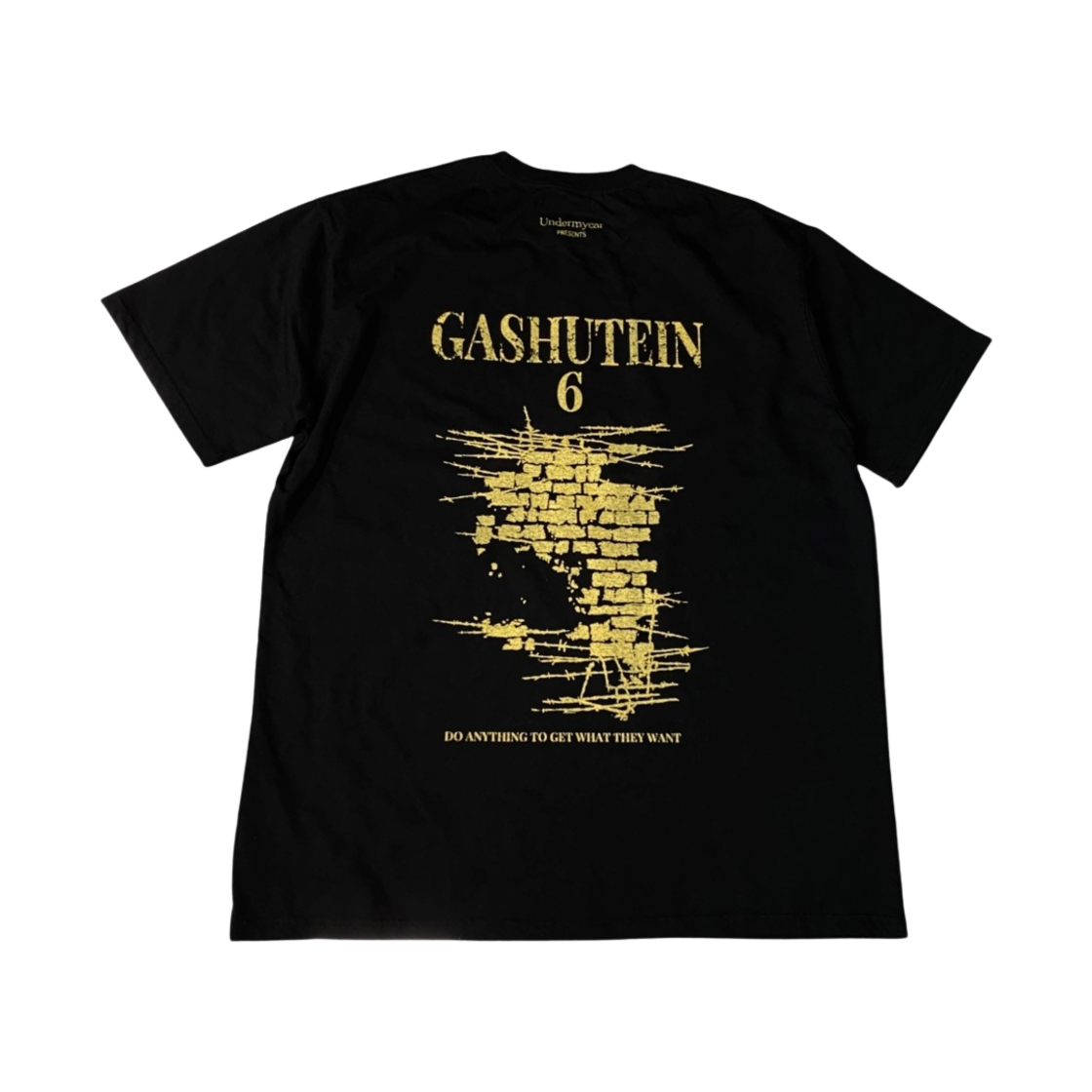 24SSUMCGWEY Undermycar Gashutein 6 Broken Brick Wall Graphic T-Shirt Empire Yellow - 24SS