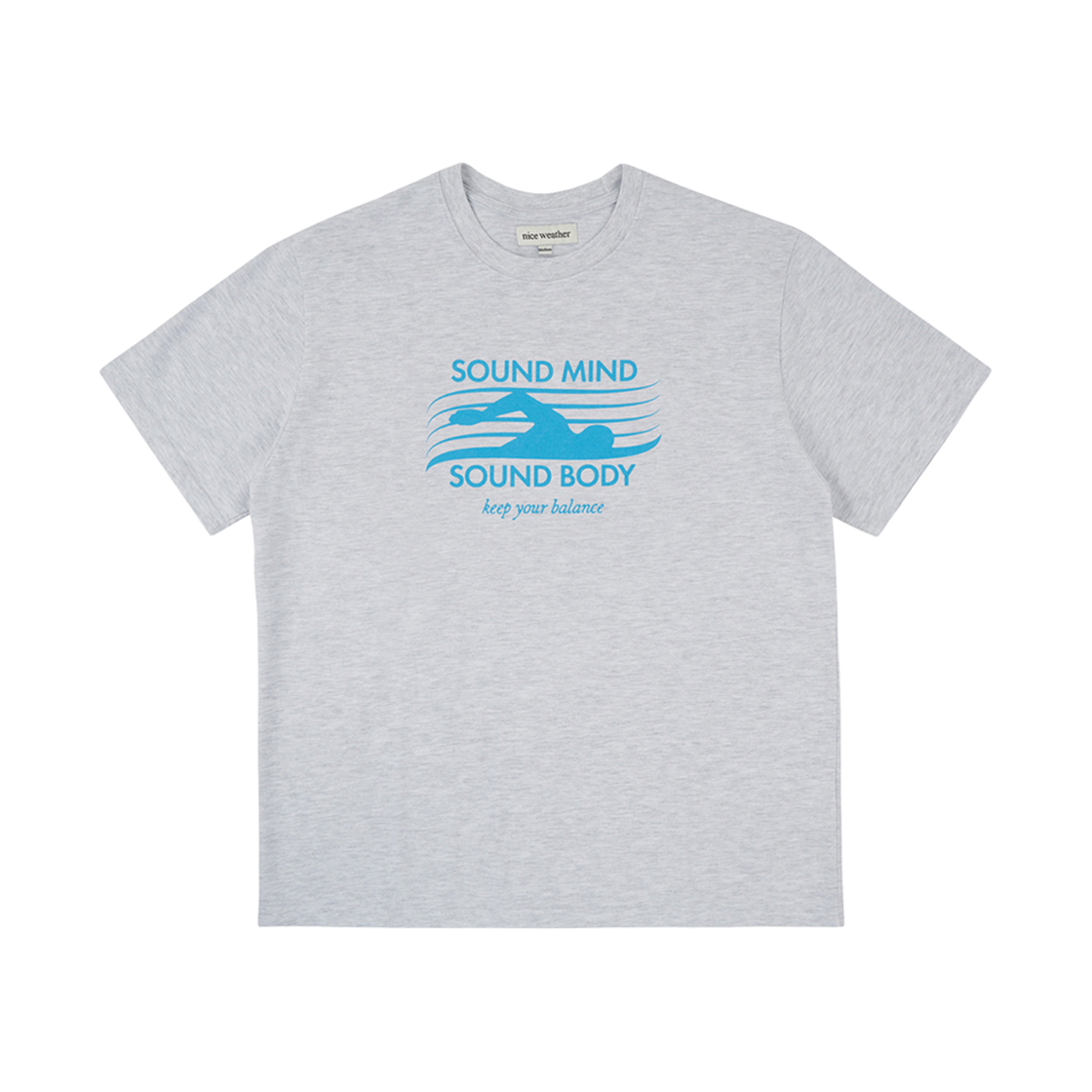 S34739 Nice Weather Apparel Keep Your Balance T-Shirt White Melange