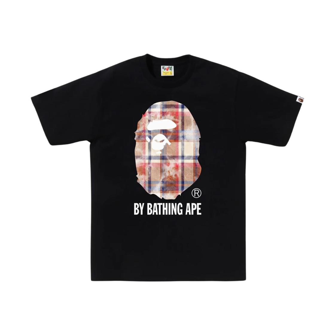 - BAPE Bleached Bape Check By Bathing Ape T-Shirt Black
