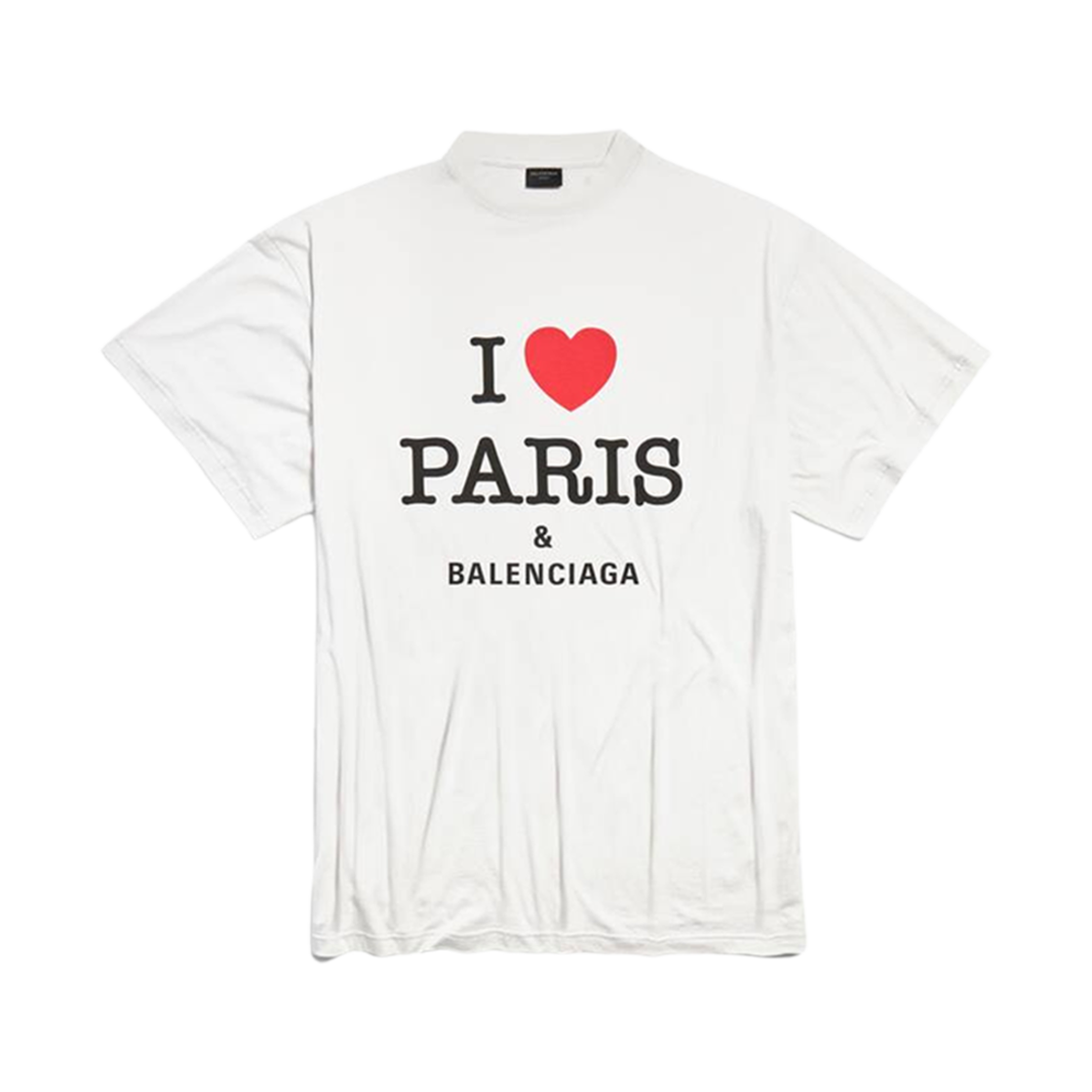 발렌시아가 아이 러브 파리 오버사이즈 티셔츠 화이트(Balenciaga I Love Paris Oversized T-Shirt White) - 1