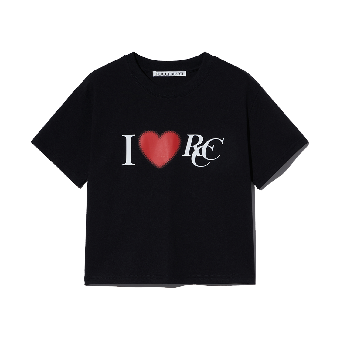 R4AR011BKOS ROCCI ROCCI I LOVE RCC Crop T-shirt Black