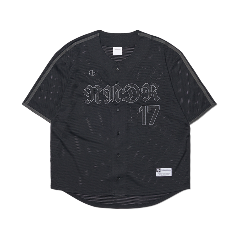 노매뉴얼 스모크 볼 메쉬 저지 블랙(NOMANUAL Smoke Ball Mesh Jersey Black)