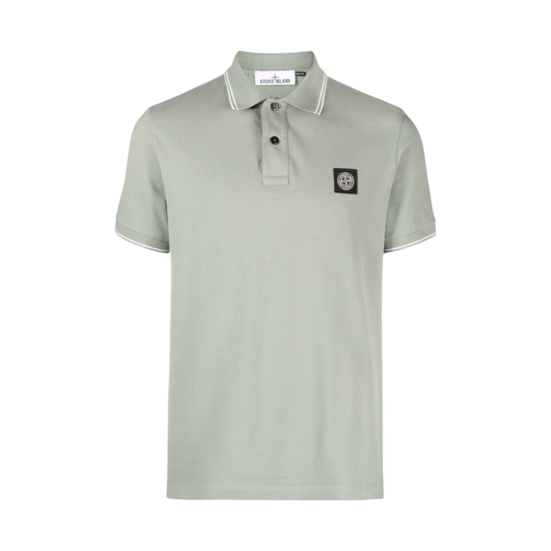 79152SC18-V0055 Stone Island 2SC18 Stretch Cotton Pique Short Sleeve Polo Shirt Sage Green - 23FW