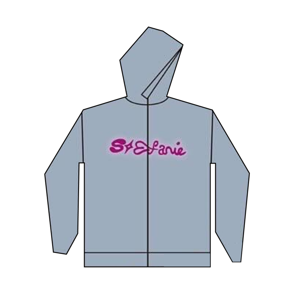 바나 스테파니 로고 집 후드 그레이(BANA Stefanie Logo Zip Hoodie Gray)
