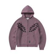 Thisisneverthat x Grateful Dead Dancing Bear Knit Zip Hoodie Plum