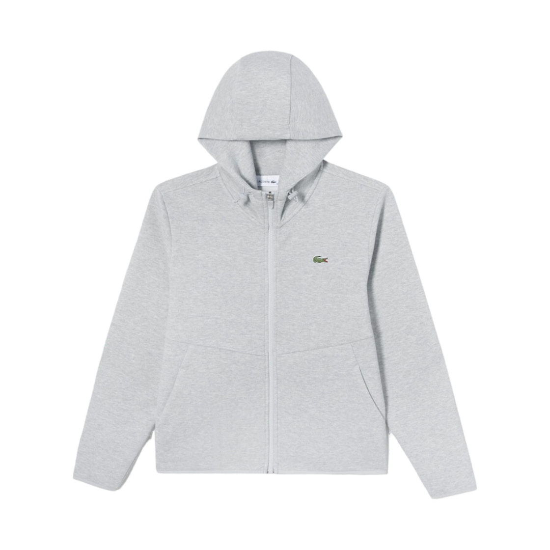 (W) 라코스테 테크니컬 셋업 후드 집업 그레이 신((W) Lacoste Technical Set Hoodie Zip-Up Grey Chine) - 1