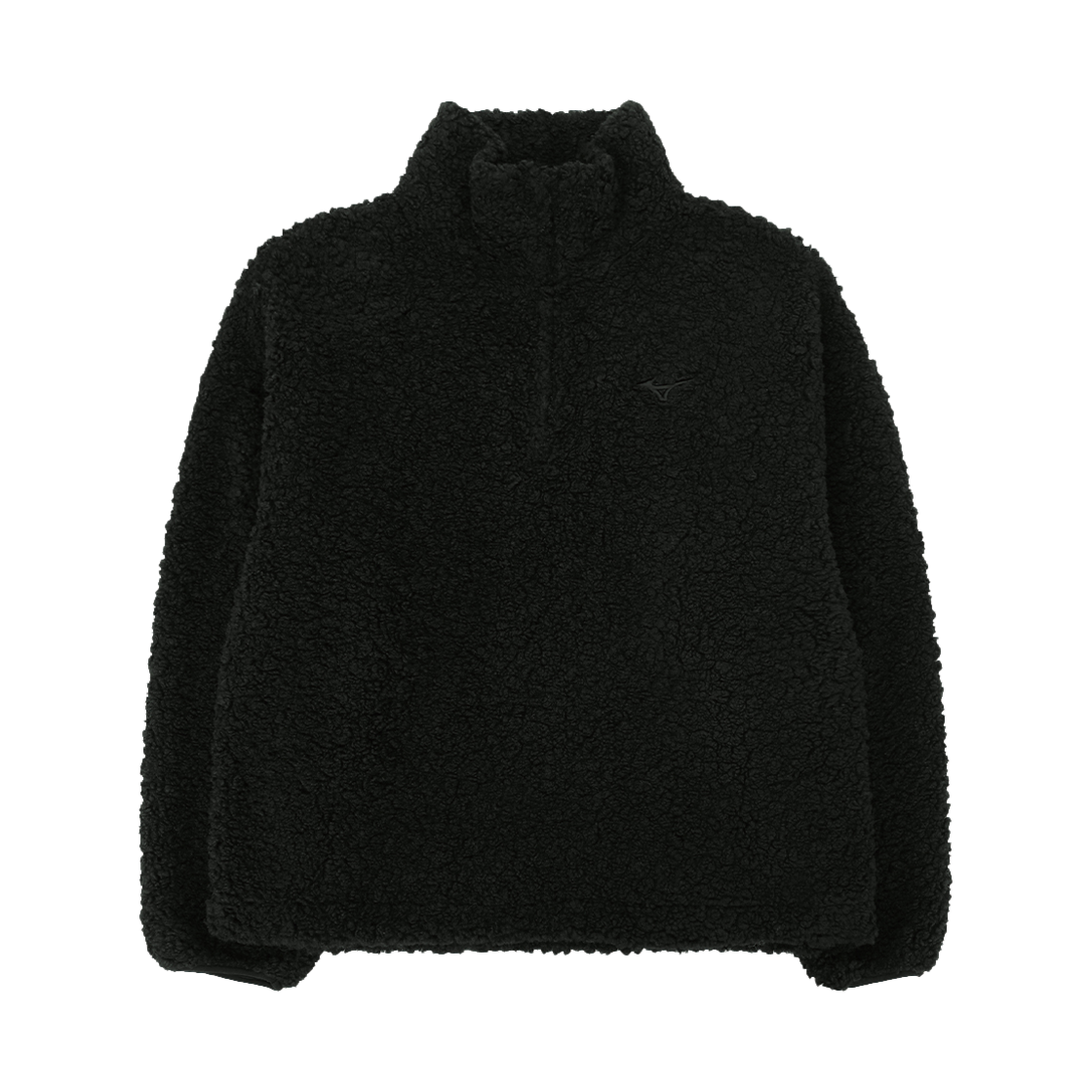 에스티유 X 미즈노 플리스 하프 집업 블랙(STU X MIZUNO Fleece Half Zip Up Black)