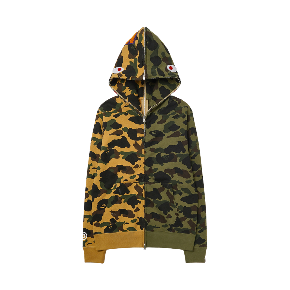 베이프 퍼스트 카모 세퍼레이트 샤크 풀 집 후드 그린(BAPE 1st Camo Separate Shark Full Zip Hoodie Green) - 2