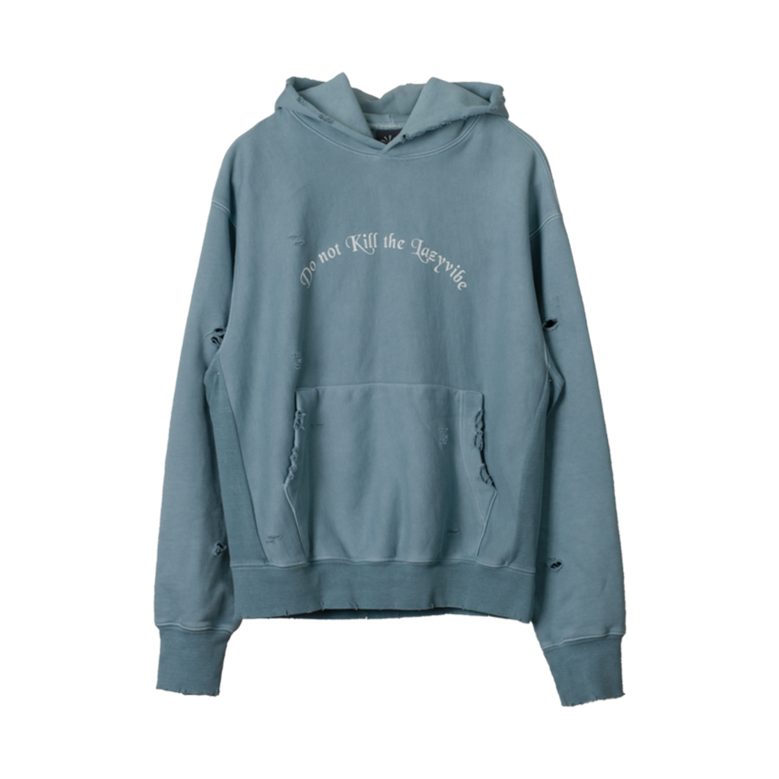 게더레이지 DNKL 앰블럼 데미지 후드(Gatherlazy DNKL Emerald Damage Hoodie Blue)