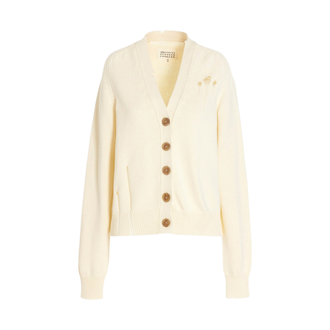 (W) 메종 마르지엘라 데콩트락테 가디건 아이보리((W) Maison Margiela Decontracte Cardigan Ivory) - 1