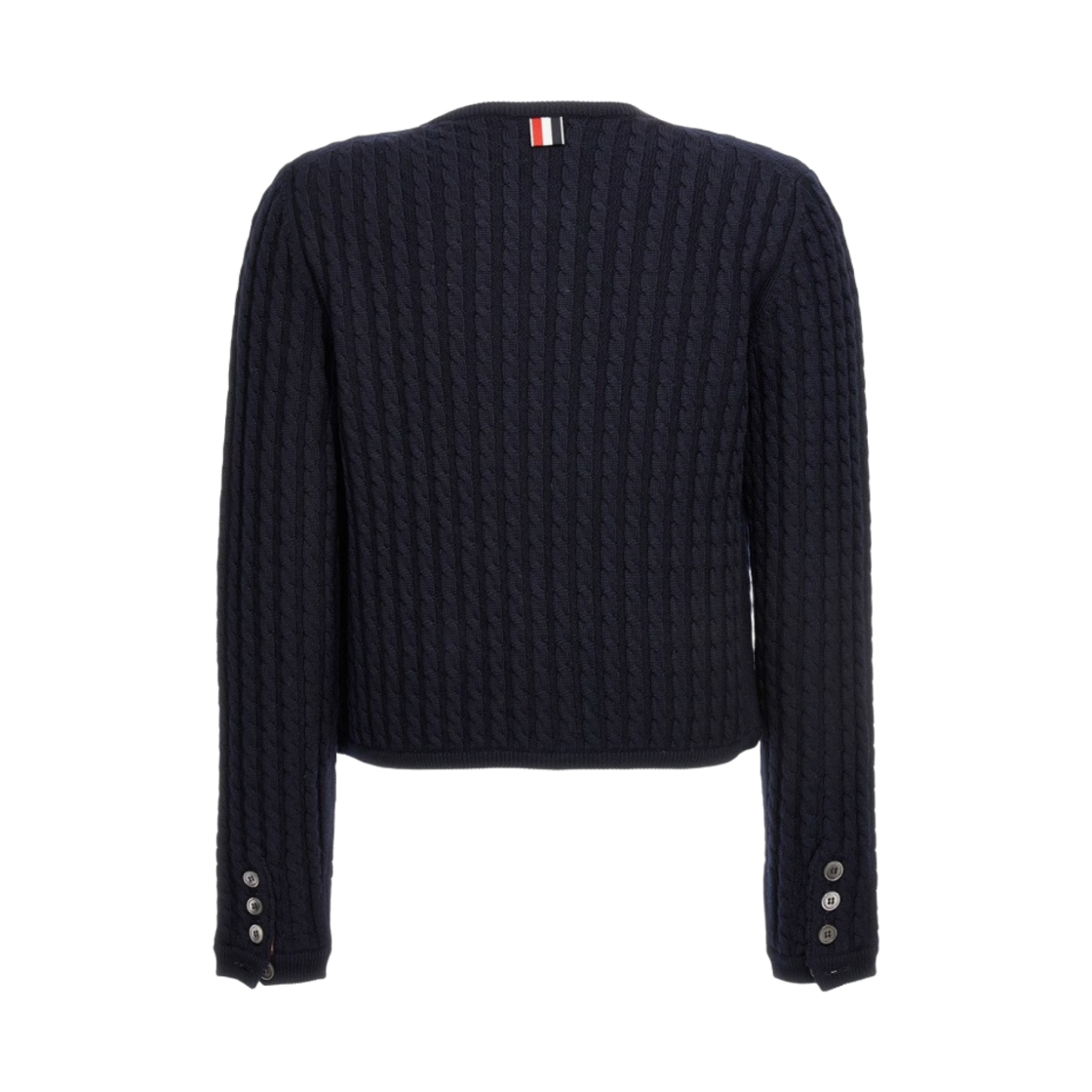 (W) 톰브라운 베이비 케이블 메리노 크루넥 가디건 자켓 네이비((W) Thom Browne Baby Cable Merino Crew Neck Cardigan Jacket Navy) - 2