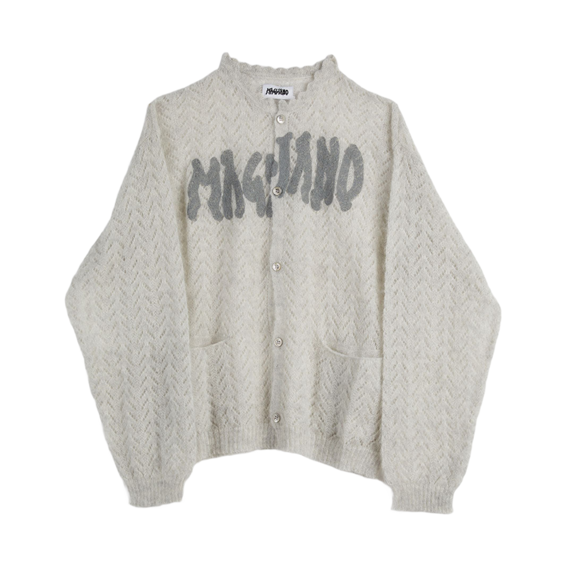 마리아노 레이스 이펙트 클래식 빔보 가디건 화이트(Magliano Lace Effect Classic Bimbo Cardigan White)
