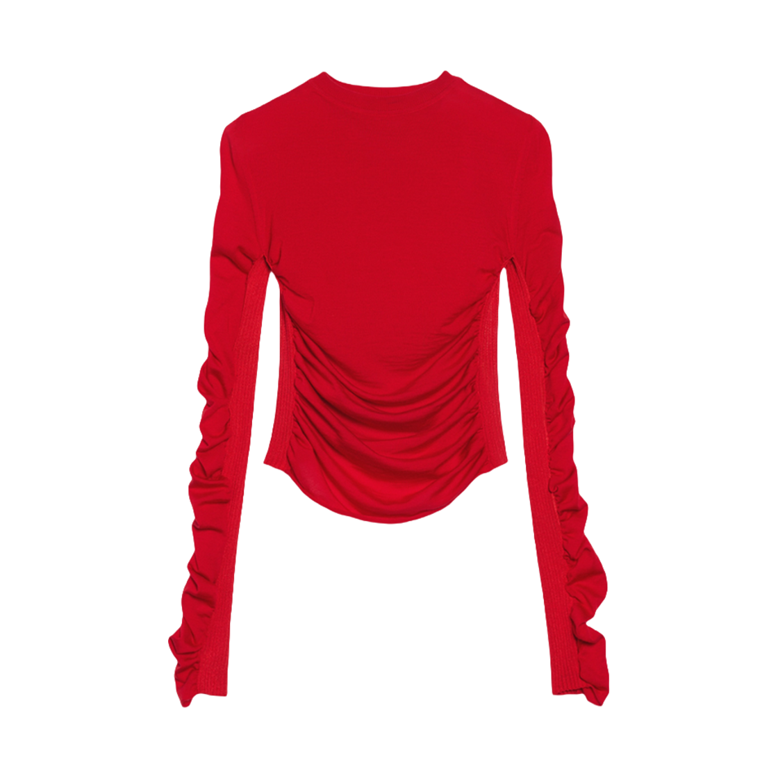 (W) 자크뮈스 라 마이유 사르가스 립 백 풀오버 레드((W) Jacquemus La Maille Sargas Ribbed Back Pullover Red) - 1