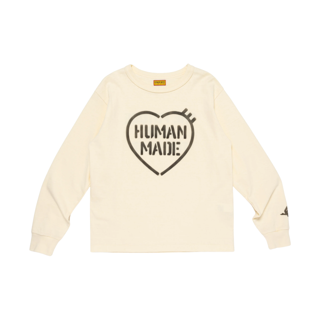 휴먼 메이드 밀리터리 롱슬리브 티셔츠 베이지(Human Made Military L/S T-Shirt Beige) - 1