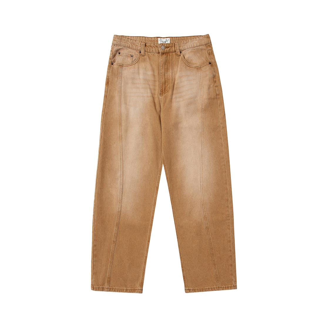 PD09PT8014BE Phyps Dept Teen Washed Denim Pants Sand Begie