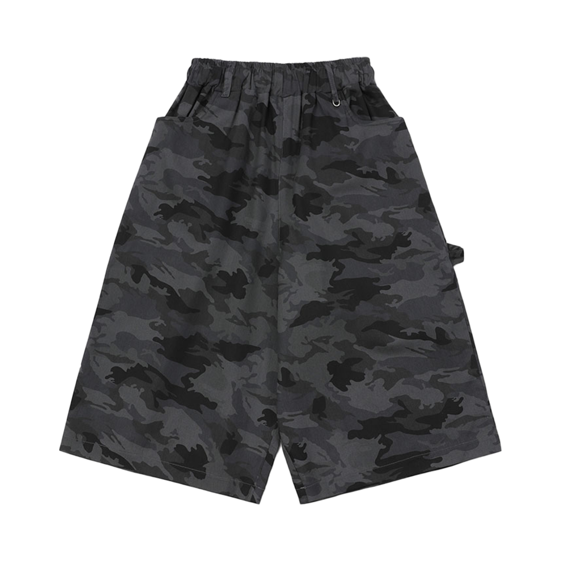 SR24SSPT03BK _ SLOW RECORD HOUSE Carpenter Bermuda Wide Camo Pants Black