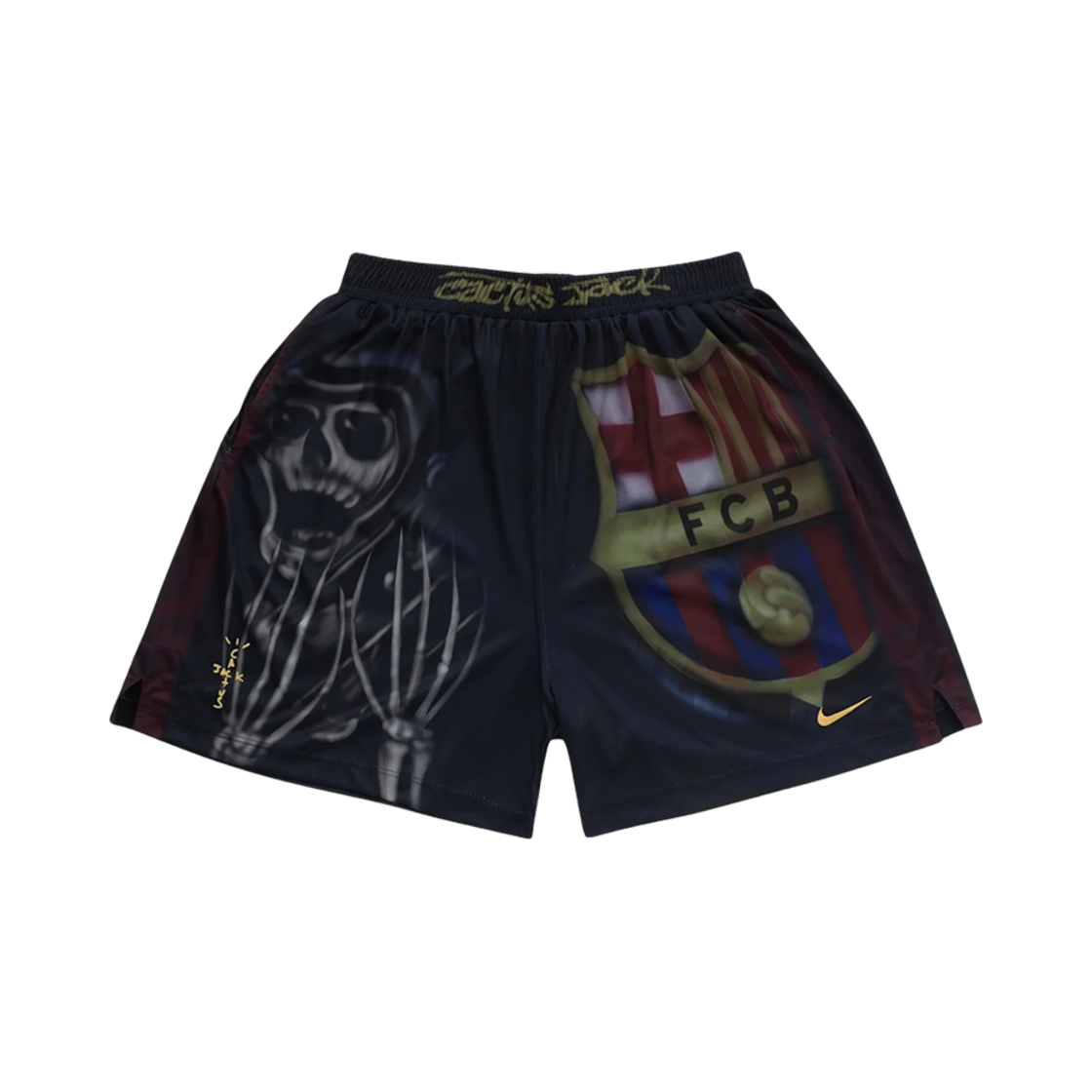 - Nike FC Barcelona x Travis Scott Skeleton Home Shorts Multicolor