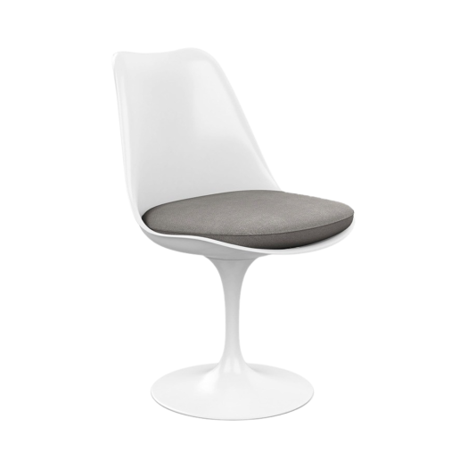 KNOLL5 Knoll Tulip Chair White Light Grey