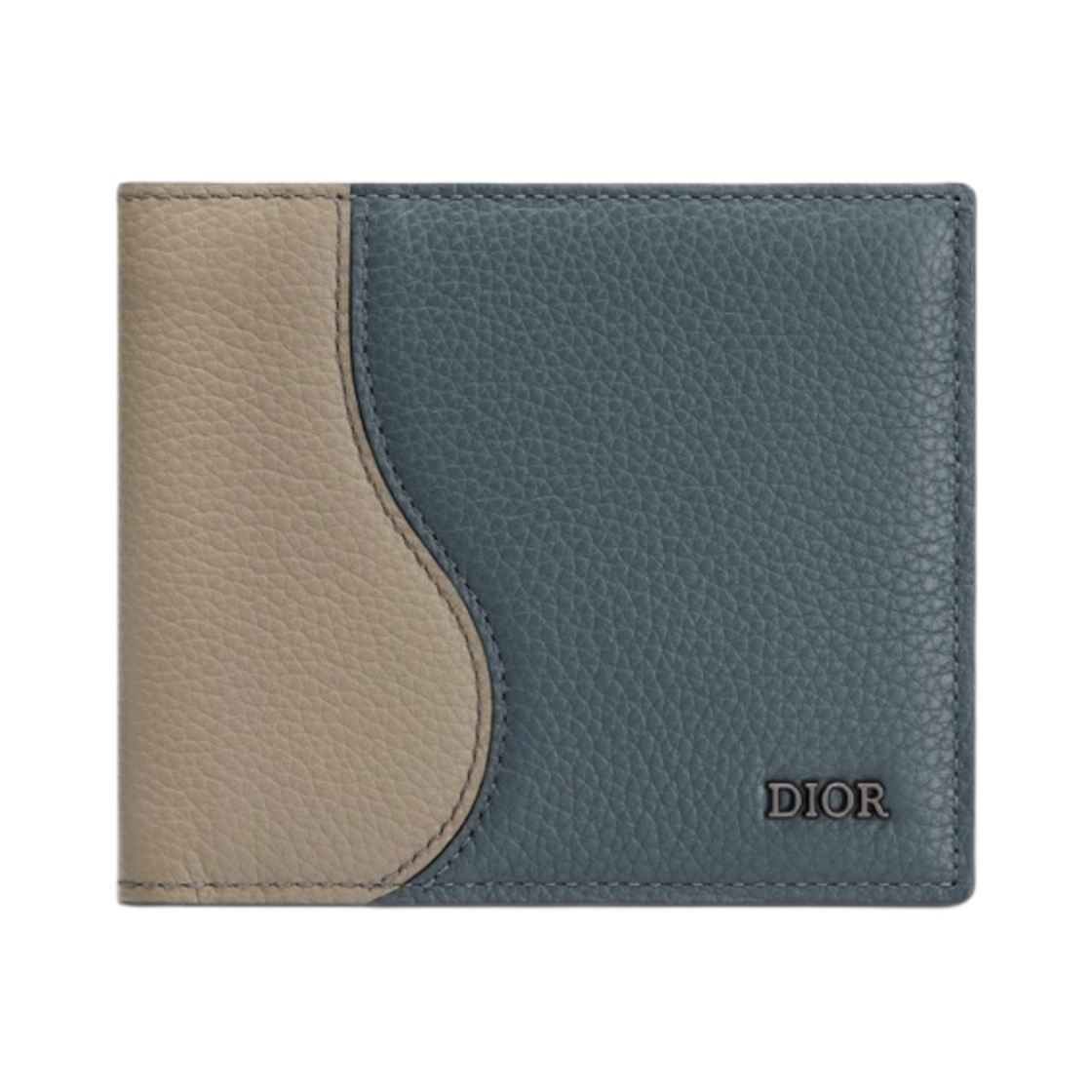 2ADBH076YKE-H740 Dior Saddle Wallet Brown Deep Gray Leather