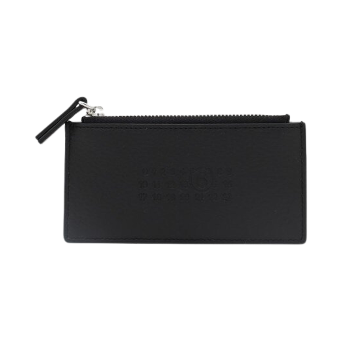 SA5UI0011P4344T8013 MM6 Maison Margiela Leather Zipper Card Holder Black