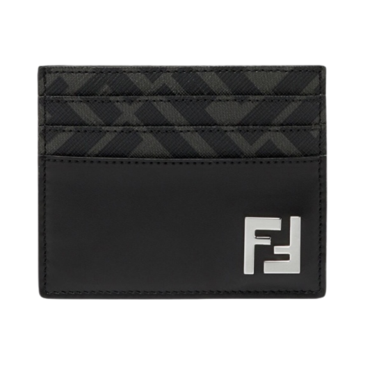 7M0164AFF2F0GXN Fendi FF Squared Card Holder Black