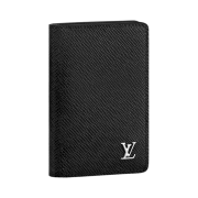Louis Vuitton Pocket Organizer Taiga Black