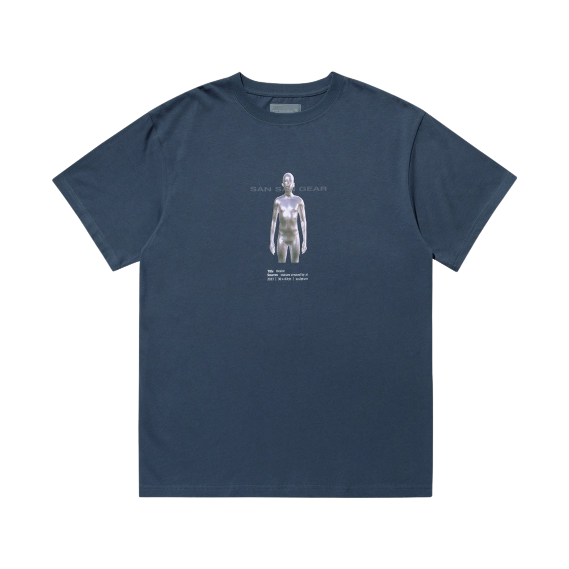 【SANSAN GEAR】 23SS CHROME BODY T-SHIRT MIDNIGHT BLUE 산산기어 크롬 바디 티셔츠 미드나잇 블루 - 23SS | Sansan Gear