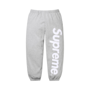 Supreme Satin Applique Sweatpants Heather Grey - 24FW