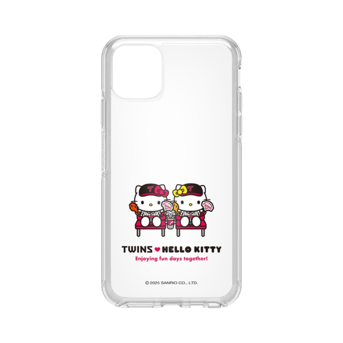 LG 트윈스 x 헬로 키티 아이폰 직관 젤 하드 폰 케이스 클리어(LG Twins x Hello Kitty iphone Attend a Game Gel Hard Phone Case Clear)