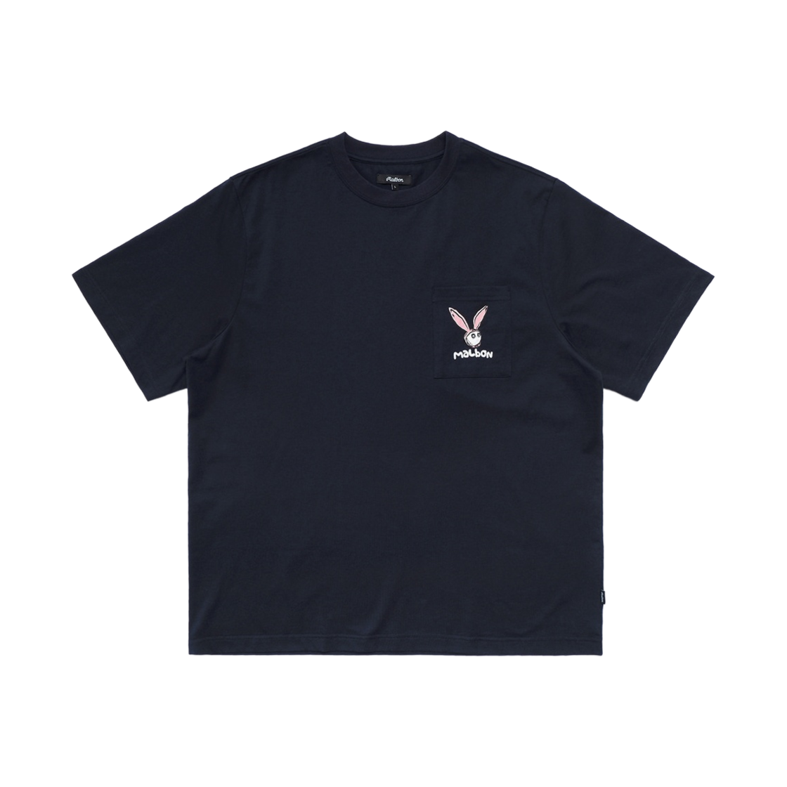 - Malbon Golf Rabbit Pocket T-Shirt Navy