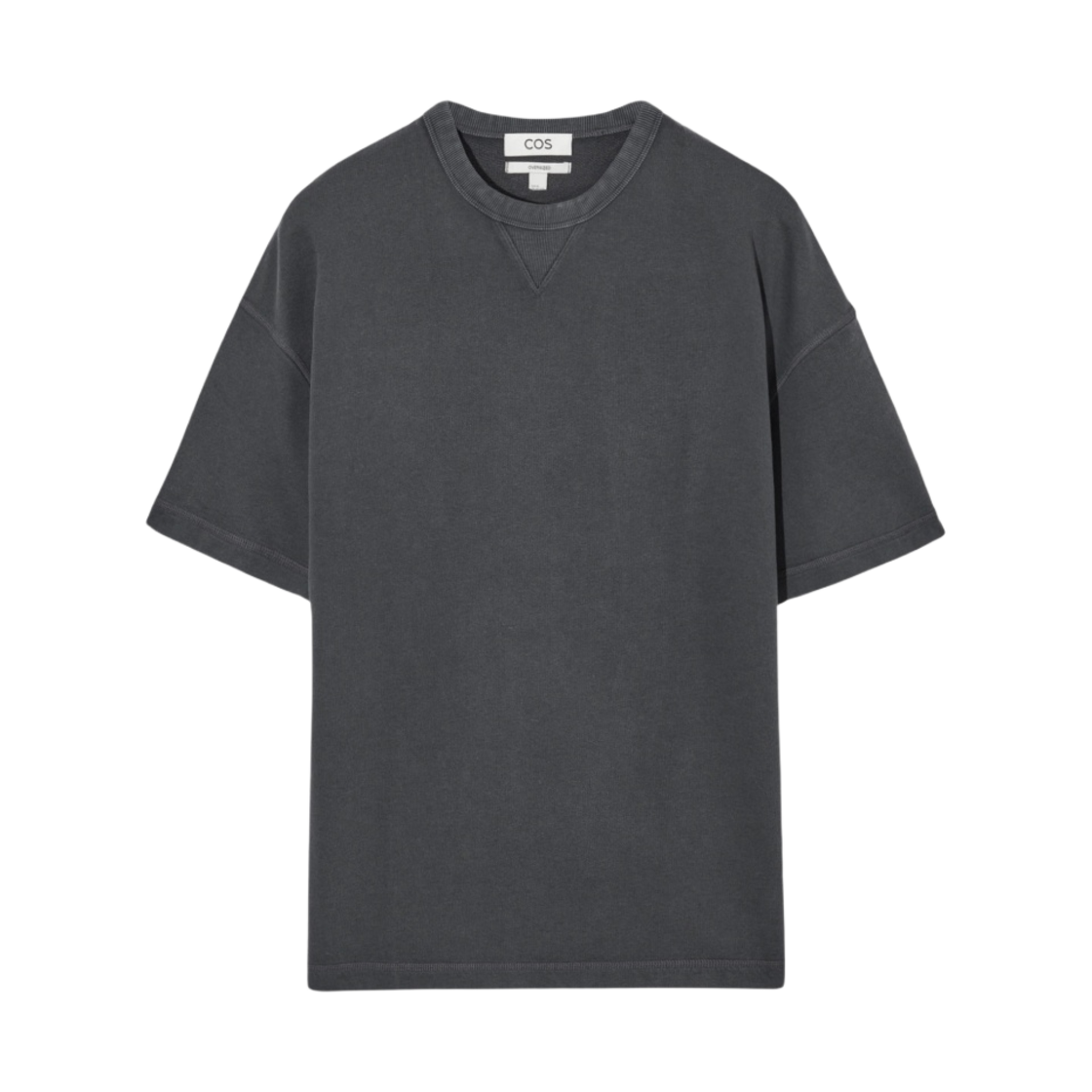 코스 오버사이즈 숏슬리브 스웨트셔츠 워시드 블랙(COS Oversized Short Sleeved Sweatshirt Washed Black) - 1