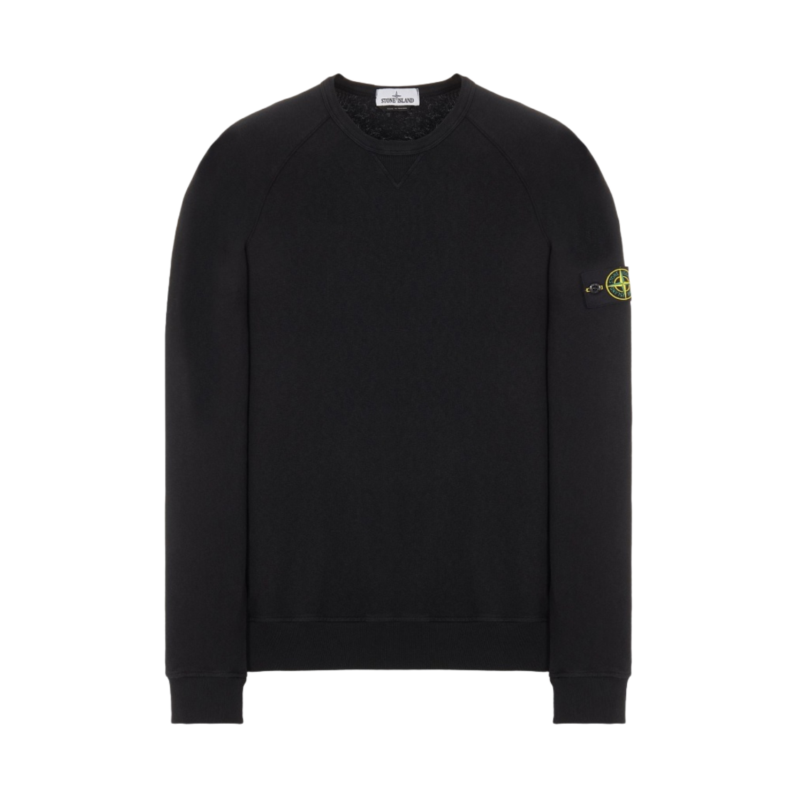 스톤 아일랜드 66360 가먼트 다이드 말파일 플리스 크루넥 스웨트셔츠 블랙 - 22SS